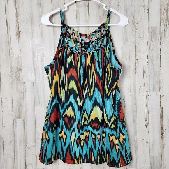 Nicole Miller Chevron Tank Top Size Large - Picture 1 of 10